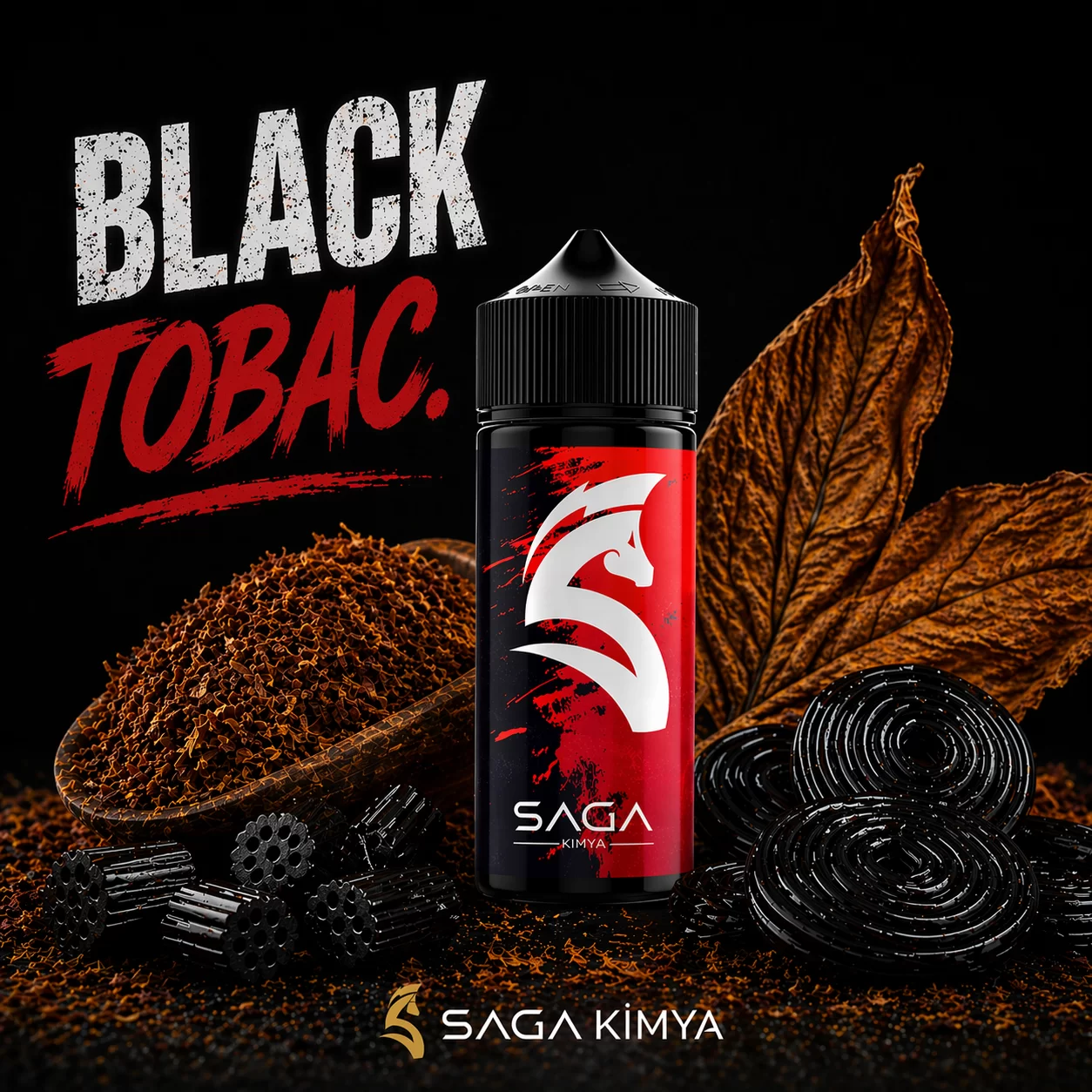 black tobacco diy kit Tobac. Black 30-60-100 ML Diy Kit Aroma - Görsel 1